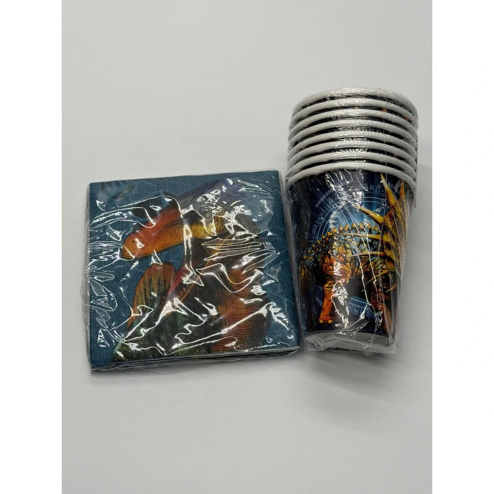 Jurassic World Dinosaur Party Supplies 8 Cups 16 Napkins DesignWare